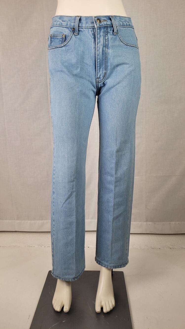 VTG 90s Versace Jeans Couture Light Wash Slightly Tapered Leg Women's Sz 29